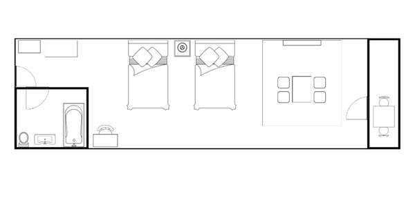 Sơ đồ mặt bằng Executive Twin Tatami